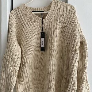 Jenni Kayne cotton cabin sweater in cream (xs)